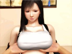 Video game girl tifa [3D GIF]