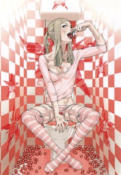 [Kozaki Yusuke] Eiyutachi no Rakuen Erotica Portrait Sexy Cherry Illustration (No More Heroes)