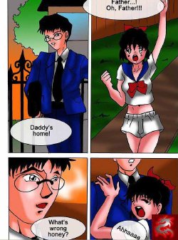 [Incest ] Daughter cannot understand, what is happening... Well, daddy will help