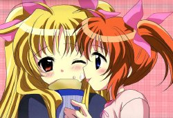 (C79) [Ameiro (Nanashiki)] Love-Love nano! | Nanoha-chan and Fate-chan are Love-Love nano (Love Power ~NanoFa nano Sairokushuu~) (Mahou Shoujo Lyrical Nanoha) [English]