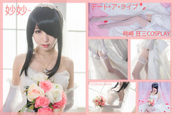 (妙妙-) Date a live - Tokisaki Kurumi wedding dress cosplay