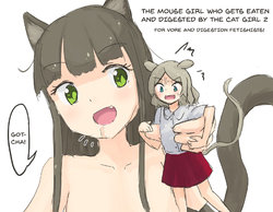 [Parins] Nekomimi Musume ni Marunomi Shouka Sarete Shimau Nezumimi Musume 2 | The Mouse Girl Who Gets Eaten and Digested by the Cat Girl 2 [English] [arianisus]