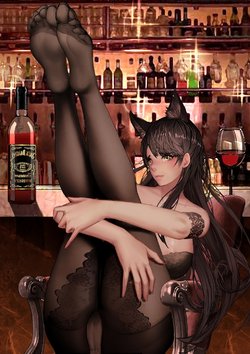 [-kudagu-] atago in the bar (Azur Lane)