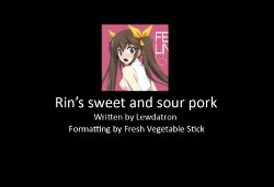 [Galaxist, Mikage Sekizai, Mikepon] Rin's Sweet and Sour Pork (IS <Infinite Stratos>) [English] [Rewrite] {Lewdatron}