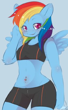 Rainbow Dash in Spats