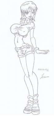 My miny Nami_ One Piece Sketches work_1