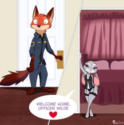 [skeletonguys-and-ragdolls (SkellyDoll)] After Work (Zootopia)