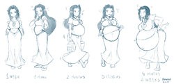 [Marrazan] Malon's pregnancy progression (Legend of Zelda: Ocarina of Time)