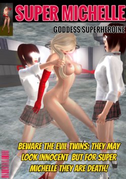 Super Michelle vs the Evil Twins - Superheroine in peril - Heroine comics