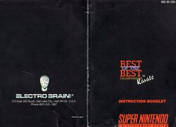 Best of the Best: Championship Karate (1992) - SNES Manual