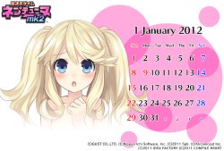 Hyperdimension Neptunia MK 2 Calendar 2012