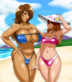 [SpeedyHimura] Elaine and Tyra Beach Fun