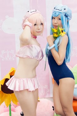 Gijinka Marine (Yae Maiko) & Gijinka Pink (Poposuke)