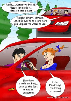 (magicincest) (father - daughter) A good punishment for a crushed car