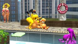 [Silvana23] Cock Pool Party (Sonic The Hedgehog, Crash Bandicoot)