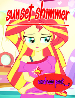 [Dieart77] Sunset Shimmer Undress Pack (English) (My little pony equestria girls)