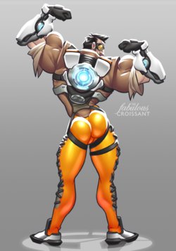 [The Fabulous Croissant] Tracer Butt shot (Overwatch)