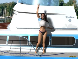 [3Darlings] Kelly Camber - Posing on Boat