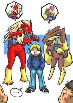 [Bittenhard, Ebony Pikachu] Pokemon Battle: Lopunny Vs Blaziken (Pokemon)