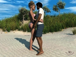 [3d] pregnant on thebeach