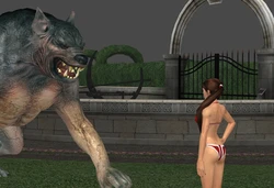 Lara Croft and her Werewolf (Vore)