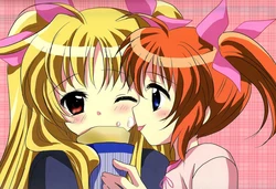 (C79) [Ameiro (Nanashiki)] Love-Love nano! | Nanoha-chan and Fate-chan are Love-Love nano (Love Power ~NanoFa nano Sairokushuu~) (Mahou Shoujo Lyrical Nanoha) [English]