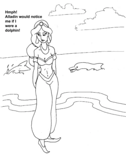 [Picklejuice] Jasmine into Dolphin (Aladdin)