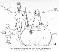 [SooD] Cannibal Drawings Girls Bound In Pots Cooking Alive