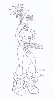 My miny Rika Nonaka_digimon tamers Sketches work_5 -  1/3 (May Milk 2 - Rika meets May)