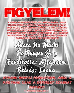 [Marui Maru] Anata no Machi no Burger Shop? (Canopri Comic 2011-08) [Hungarian] [Atsushi-H] [Digital]