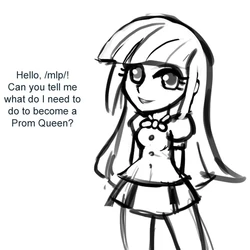 [livesmutanon] MLP - Equestria Girl (B&W)