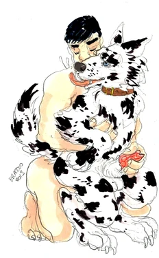 dogman and human