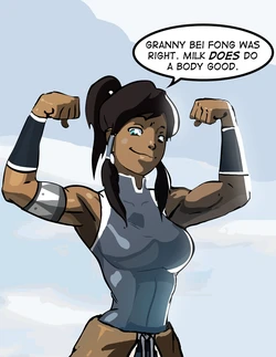 Korra showing off her stuff