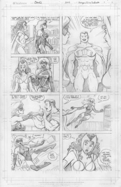 [SatyQ] Avengers vs the Crime Syndicate (Scarlet Witch, Ms. Marvel, Ultraman, Superwoman) [English]