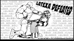 Latexa Defeated (Superheroine fighting and bondage)