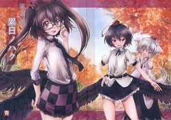 (Dai-129-Ki Bunbunmaru. Shinbun Tomo no Kai) [Ao (Yohane)] Touhou Seichou  Ruijitsu no Haku | 東方青帖・情积累日 终得一吐 (Touhou Project) [Chinese]