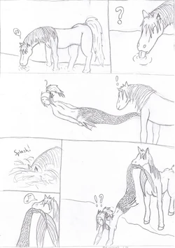 [Svartvinge] Horse fishing