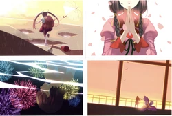 Koyomimonogatari full color postcard set