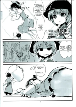 (C86) [106m (Ebizome)] Reimu no Katsuyakukin de Marisa ga Abunai (Omaera ga Ookiku Naare! Touhou Kyojinka Goudoushi) (Touhou Project) [English]