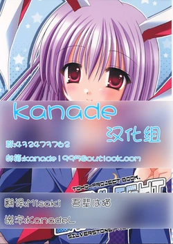 (ComiComi9) [SilverStone (Kirishima Riona)] Moonlight Dance (Touhou Project) [Chinese] [kanade汉化组]
