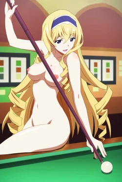 Girls at the Pool Table
