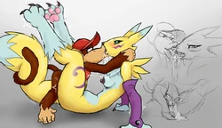 [Ungulatr] Renamon and DIddy Kong (Digimon, Donkey Kong)