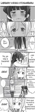 [Mezashi] Library x Kiss x YoshiMaru (Love Live! Sunshine!!) [Spanish]