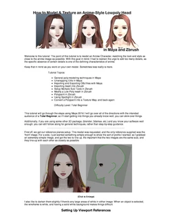How To Model And Texture A 3D Anime Style Low Poly Head in Maya And Zbrush:A Beginner Level Tutorial