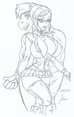 Shiraki Meiko & Titus - (DeeannaDeeann) _ My miny Sketches work