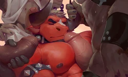 [Dudedle Studio (Null-Ghost)] Darius' Punishment Scene (Kemo Coliseum)