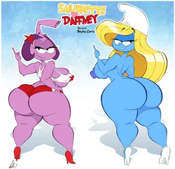 [bcdickchix] Smurfette loves Daffney (Smurfs//Snorks)