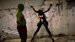 Female Latex Force Fight
