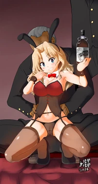 バニーガール ケイ 3pで遊びセックス (Girls und Panzer)
