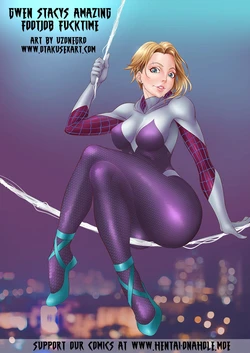 [Otakusexart.com (Uzonegro)] Gwen Stacy's Amazing Footjob Fucktime (Spider-Man: Into the Spider-Verse)
